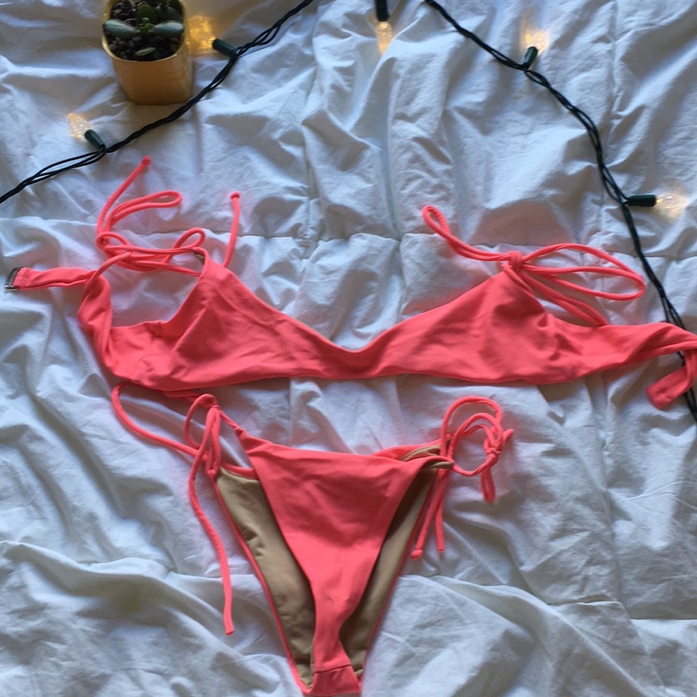 Hot pink bikini